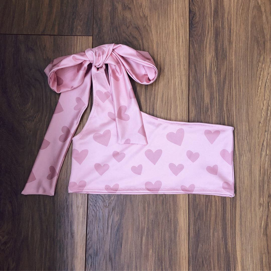 Custom One Shoulder Tie Top (Various Fabrics)
