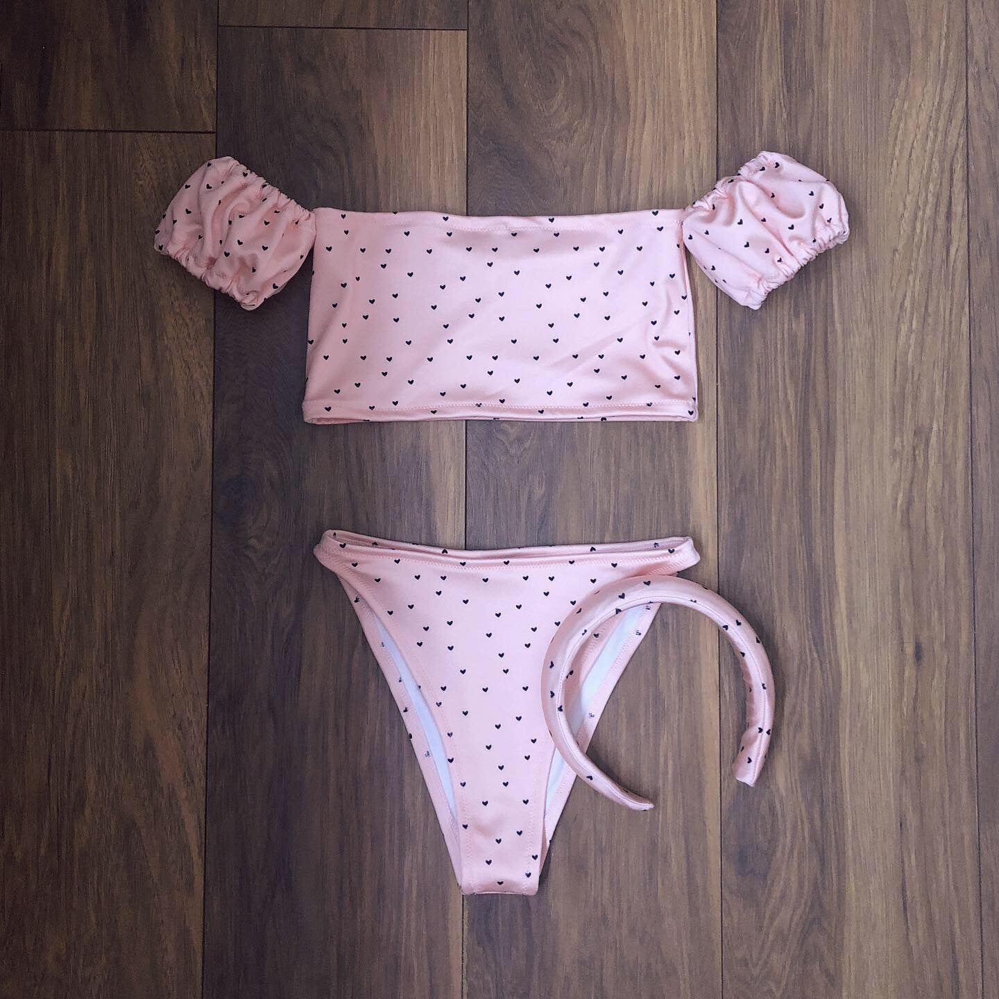 Black Itty Bitty Heart Bikini Set (Various Styles)