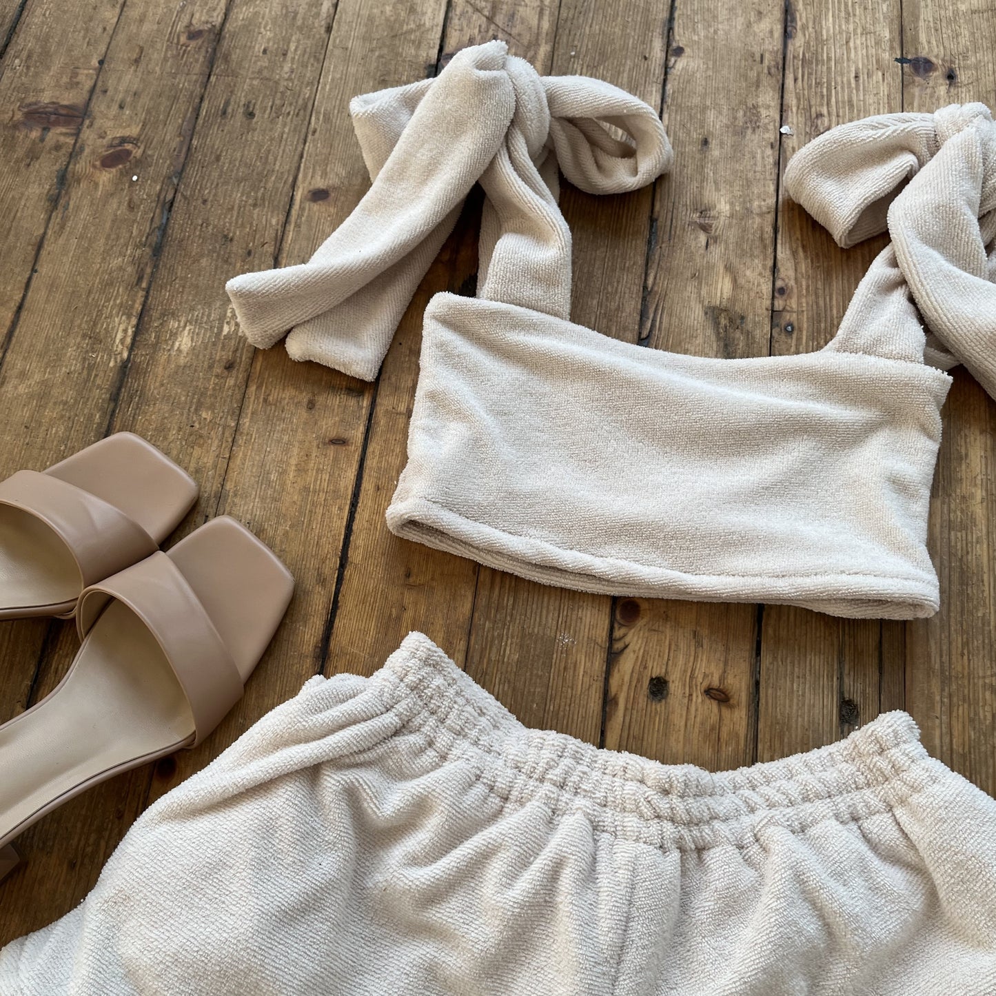 Custom Towelling Shorts Co-ord
