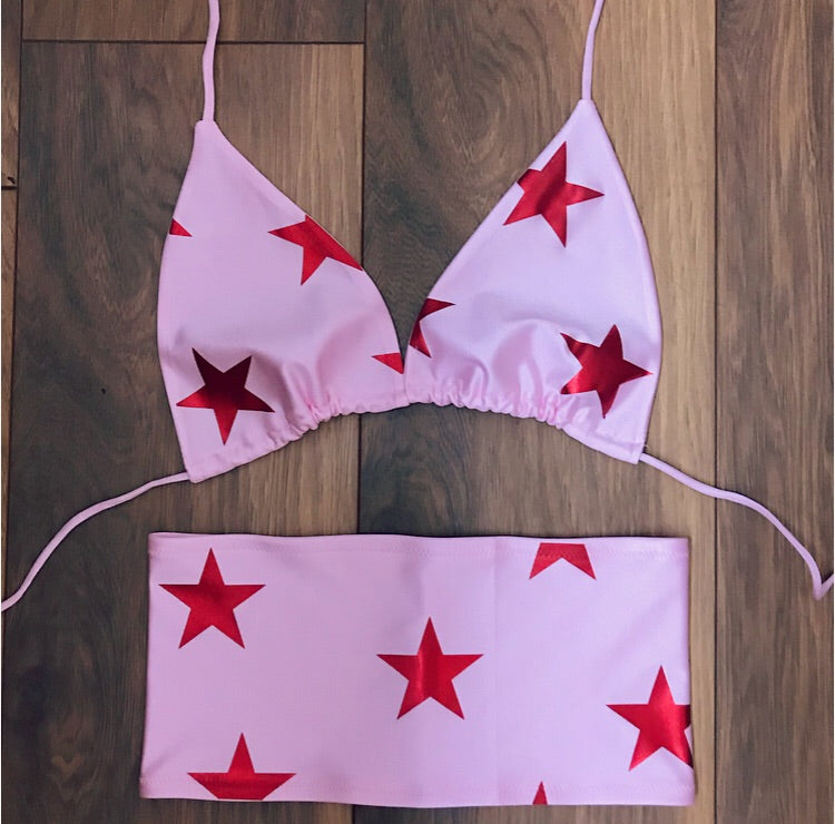 Metallic Red Star Bikini (Various Styles)