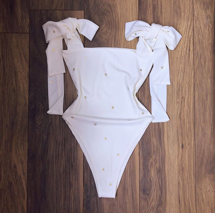 (Premade) Vanilla Scattered Stars Extra Thick Shoulder Tie Body - Multiple Sizes