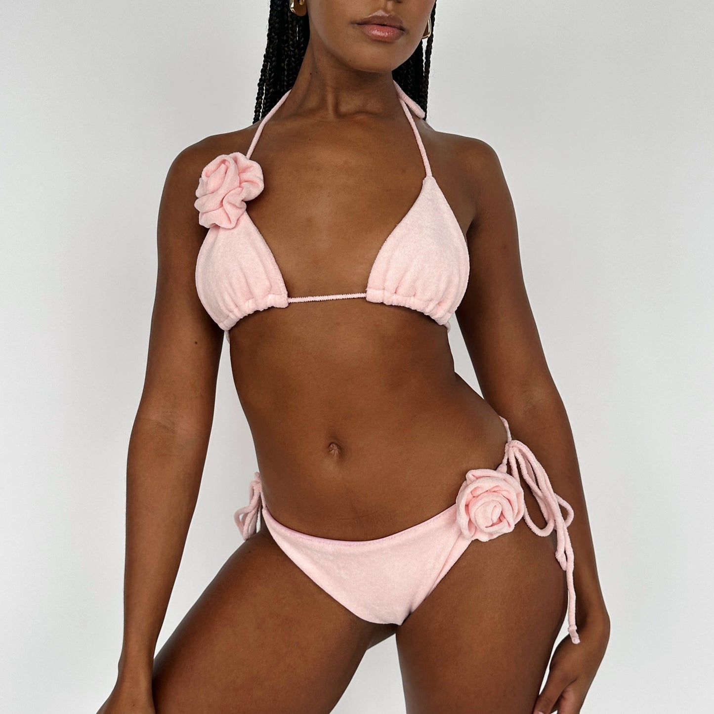 Custom Rose Towelling Bikini Set (Various Colours)