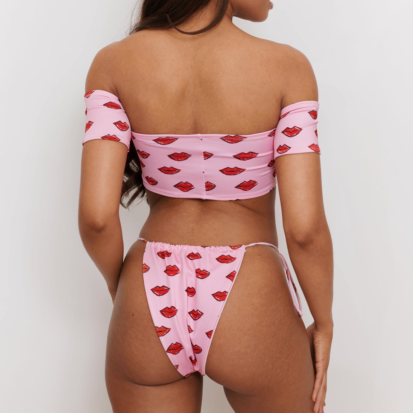 Red Lip Print Bikini Set (Various Styles)