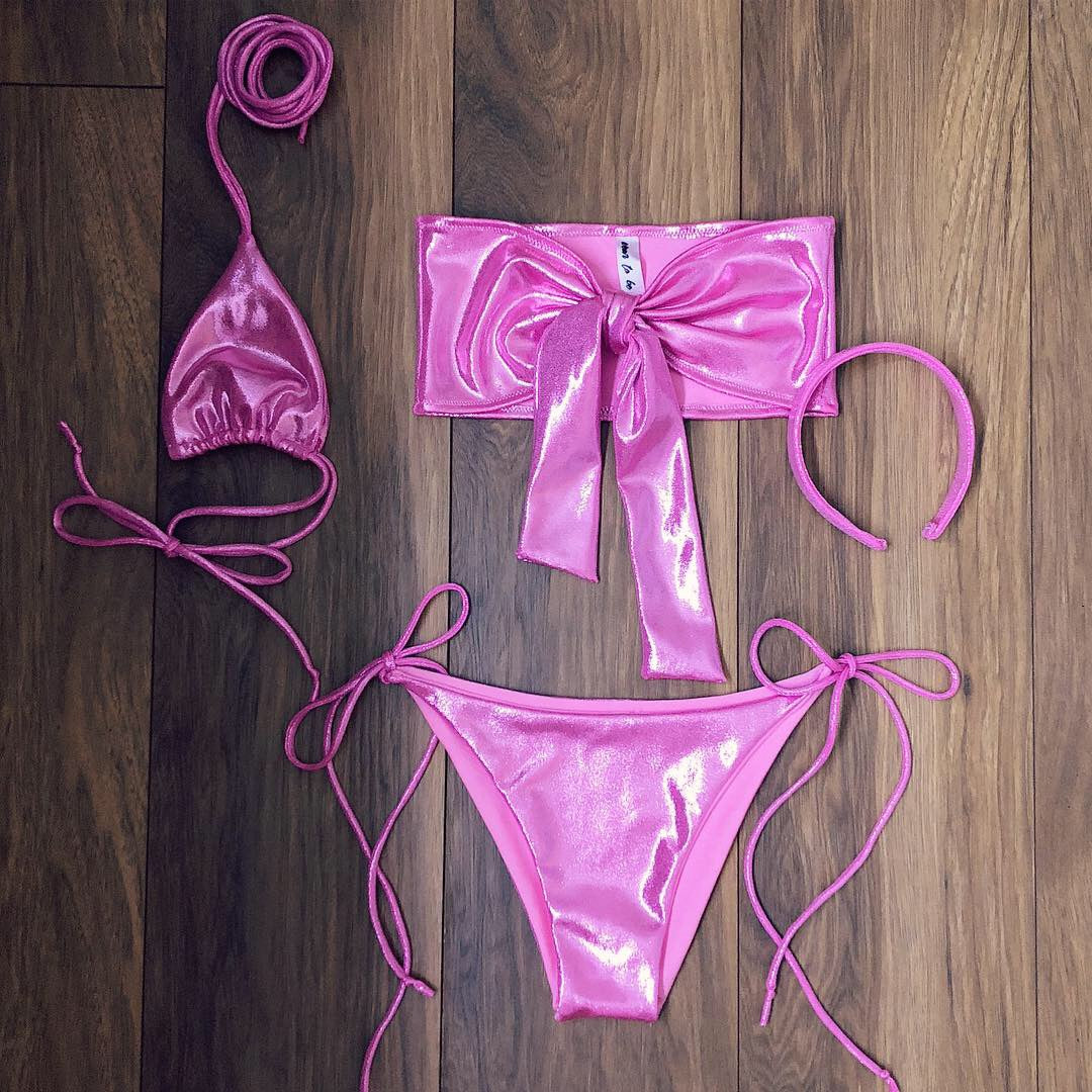 Sherbet Metallic Bikini Set (Various Styles)