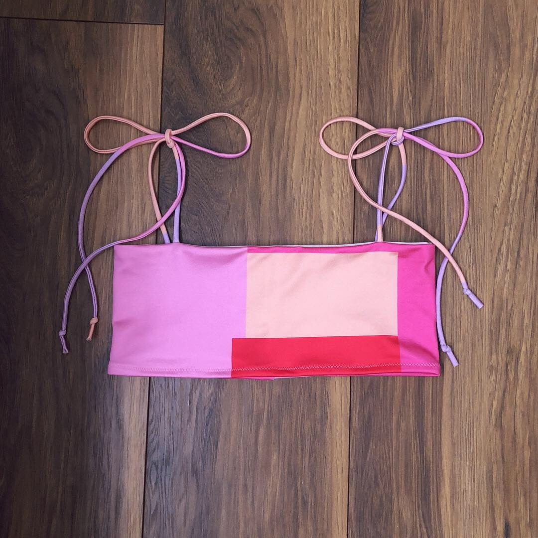 Custom Shoulder Tie Bandeau Top (Various Fabrics)