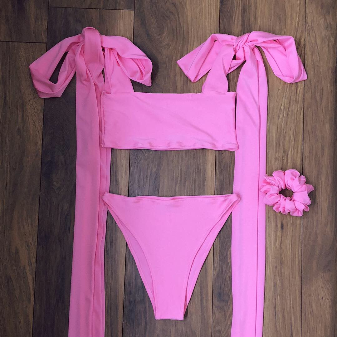 Custom Extra Thick Long Shoulder Tie Top (Various Fabrics)