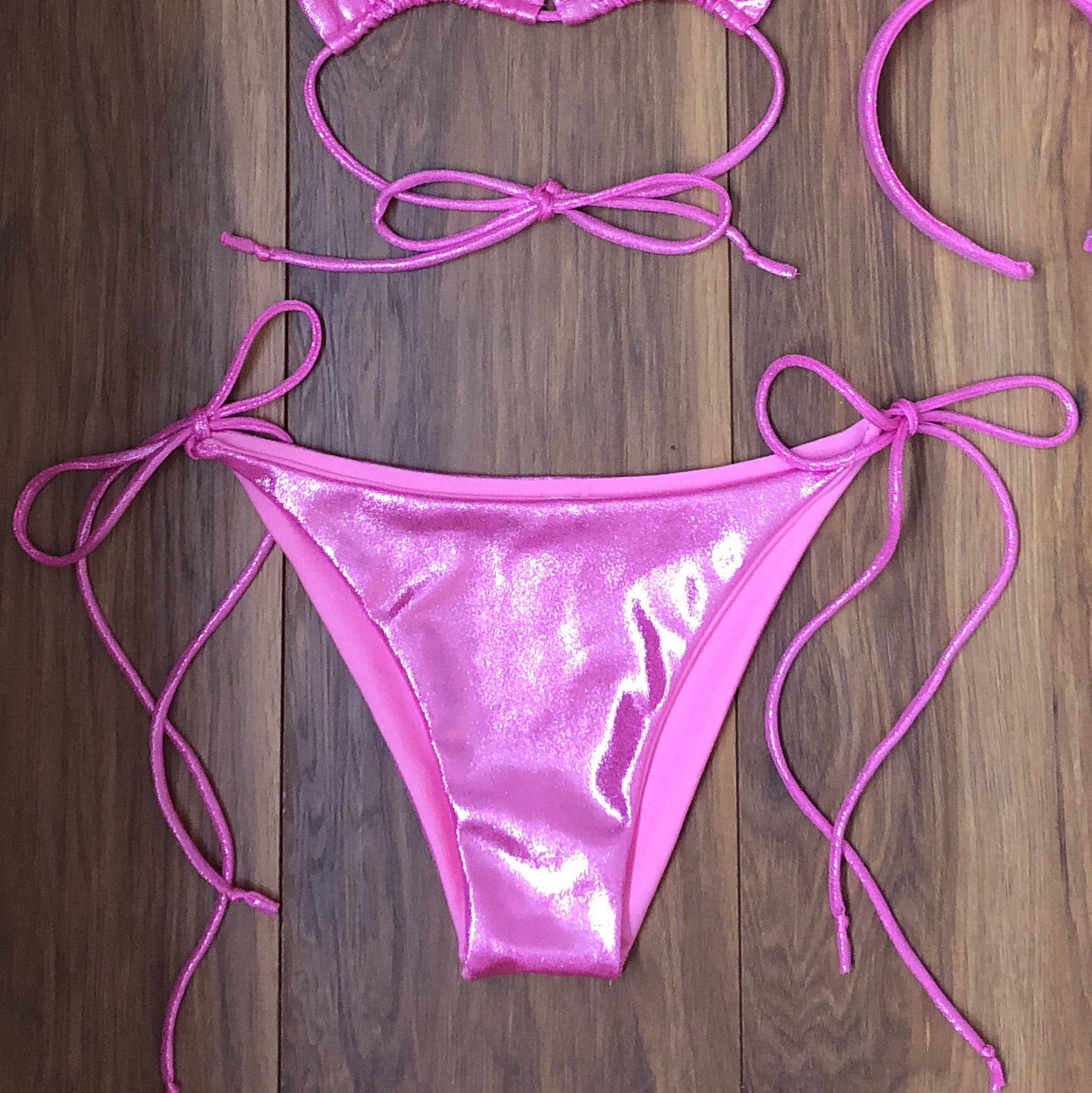 Custom Side Tie Low Rise Bottoms (Various Fabrics)