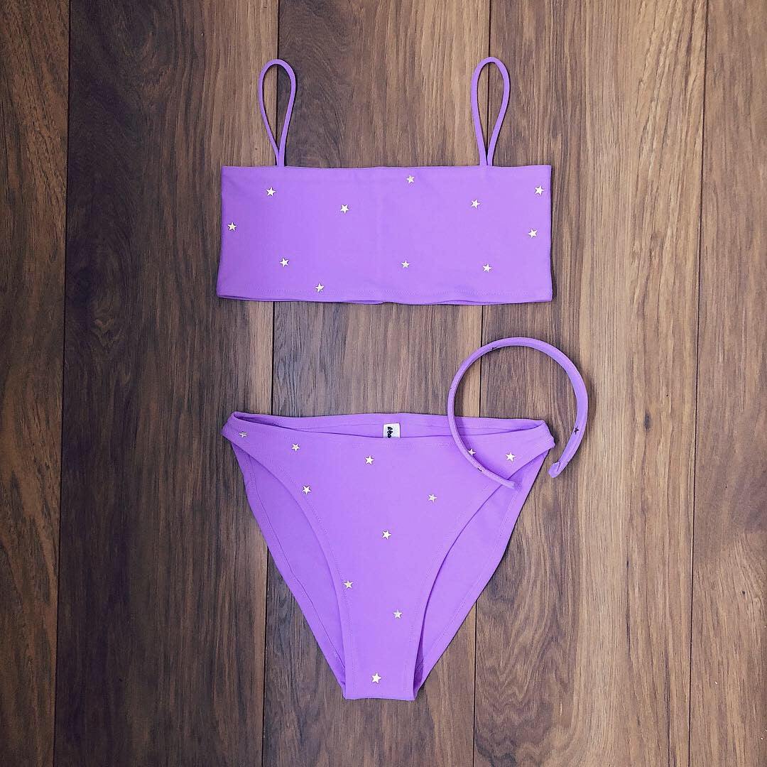 Lilac Itty Bitty Star Bikini Set (Various Styles)