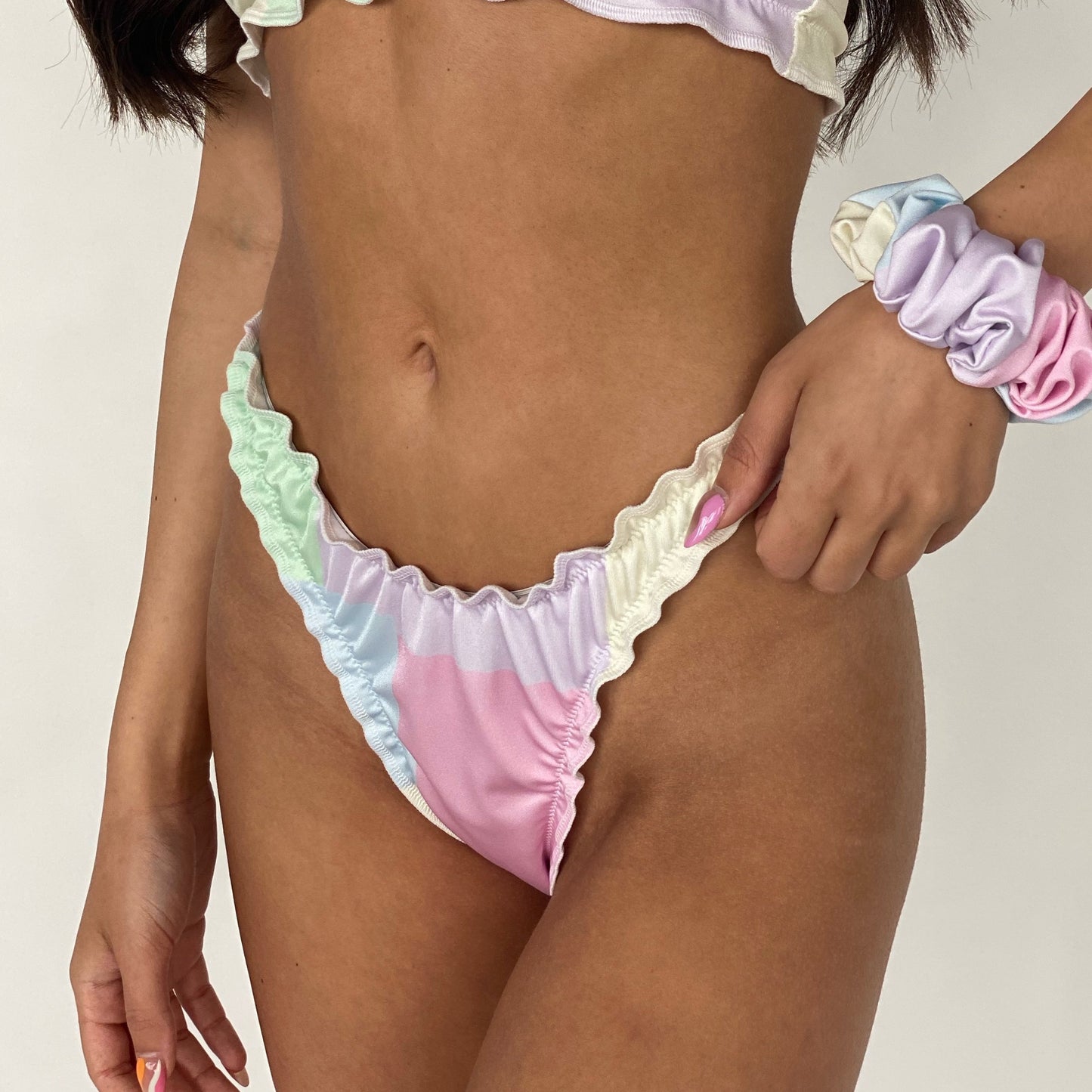 Custom Ruffle High Rise Bottoms (Various Fabrics)