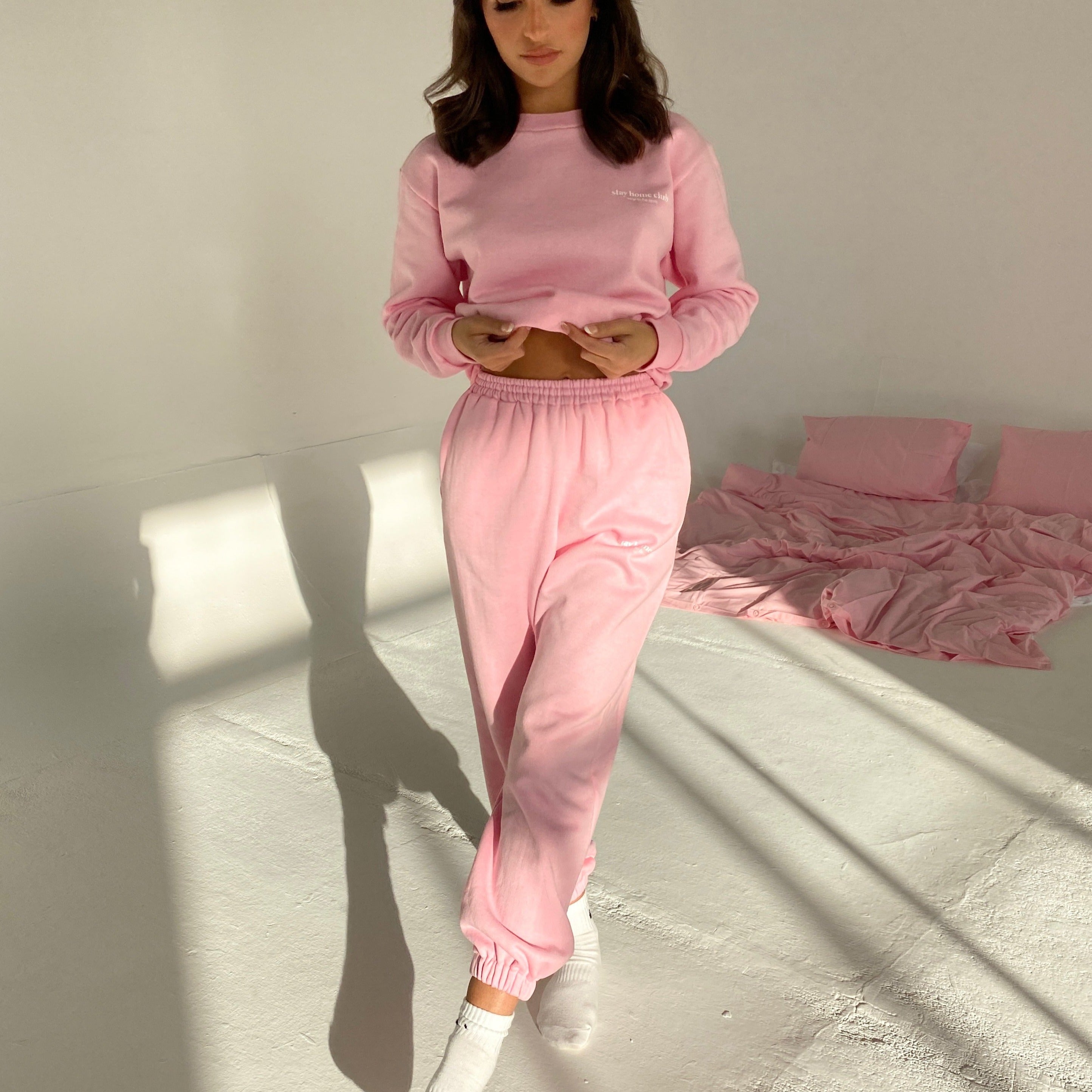 Baby pink sales joggers