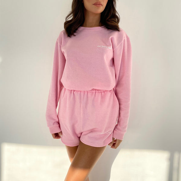 Baby Pink Oversized Boyfriend Shorts