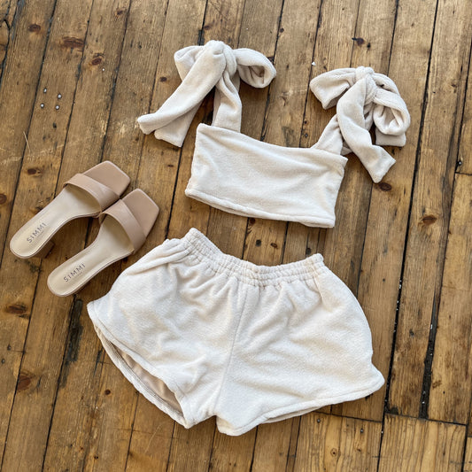 Custom Towelling Shorts Co-ord