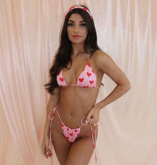 (Premade) Pink Sweetheart Bikini Set - Size 6