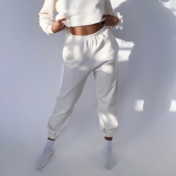 Cream Oversized Joggers