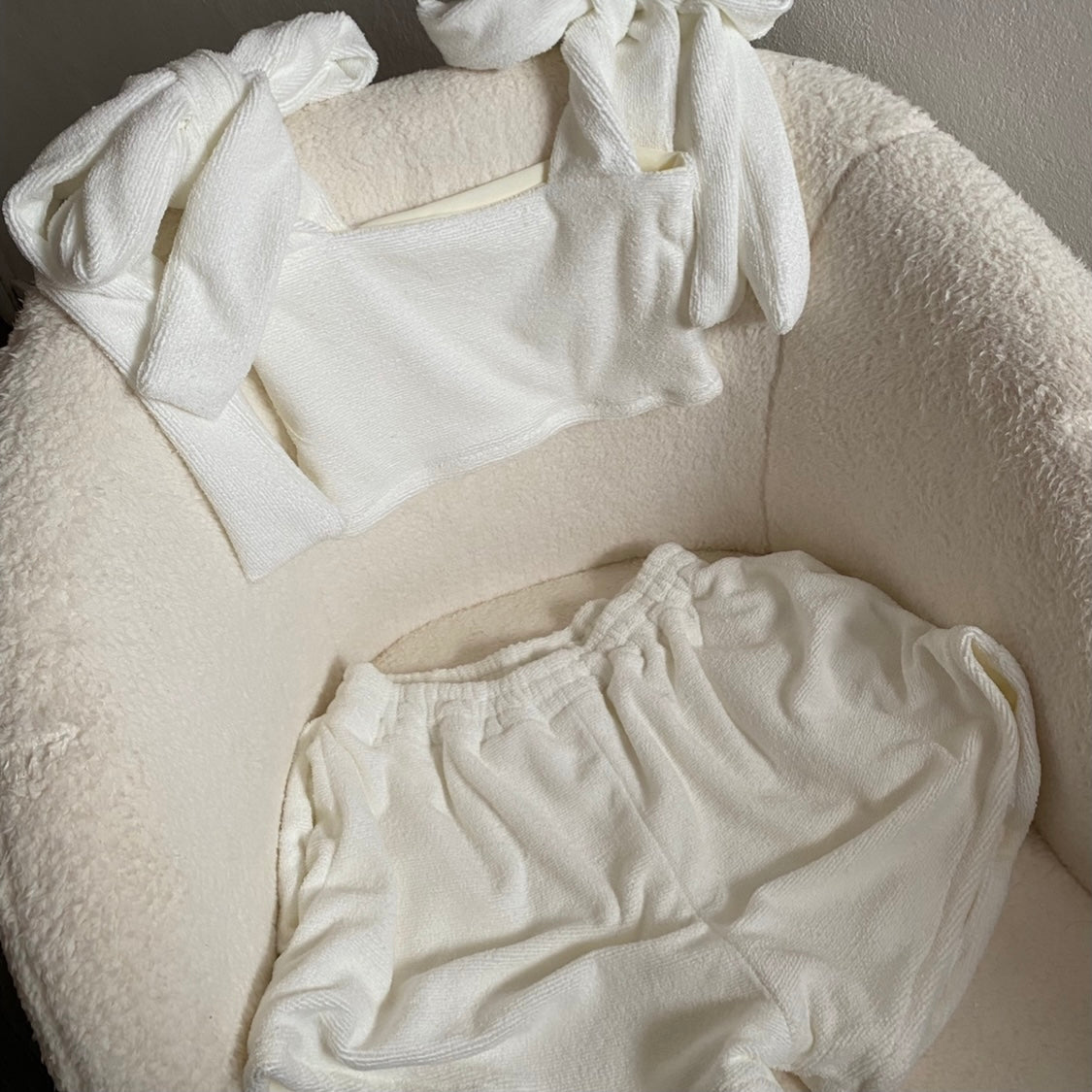 Custom Towelling Shorts Co-ord