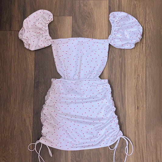 Custom Puff Sleeve & Drawstring Side Skirt Co-ord (Various Fabrics)