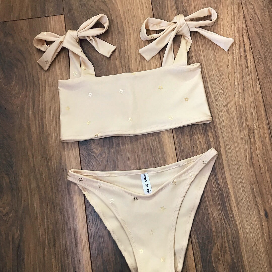 Gold Scattered Stars Bikini Set (Various Styles)