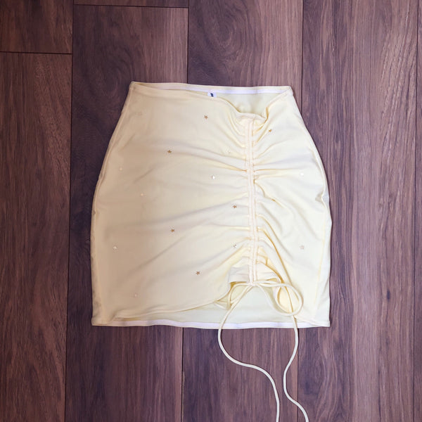 Custom Drawstring Mini Skirt (Various Fabrics)