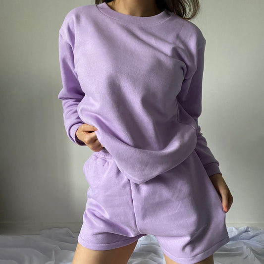 Lilac Oversized Boyfriend Shorts